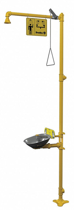 Drench Shower With Eyewash Yellow
