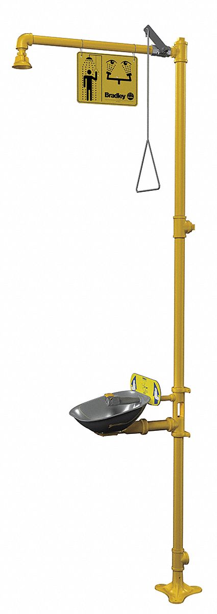 Drench Shower With Eyewash Yellow