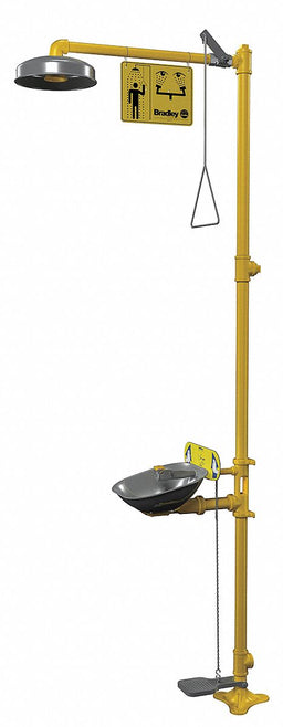 Drench Shower With Eyewash Yellow