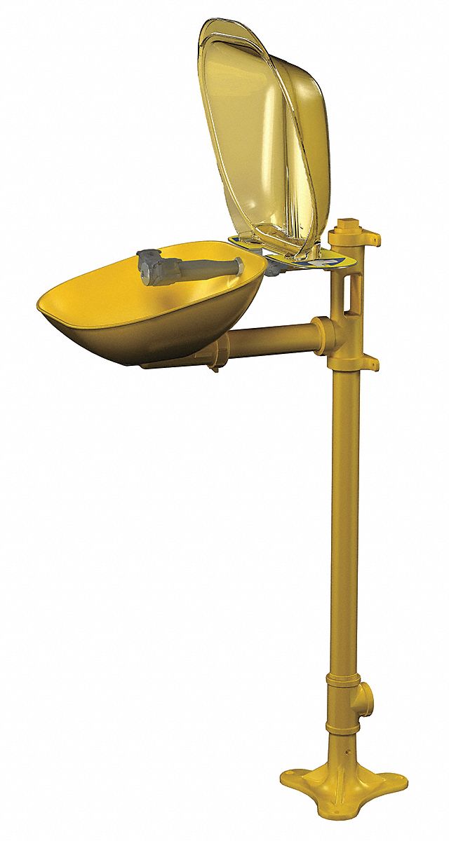 Eyewash Station w/Cover Pedestal 15-1/2W