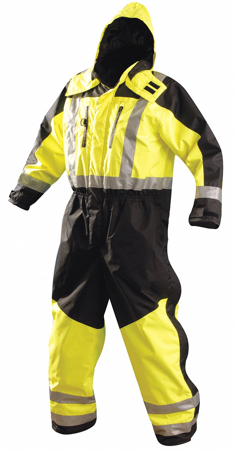Rain Coverall Class 3 Type R Blk/Ylw M
