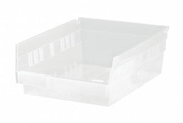 Shelf Bin Clear Polypropylene 4 in