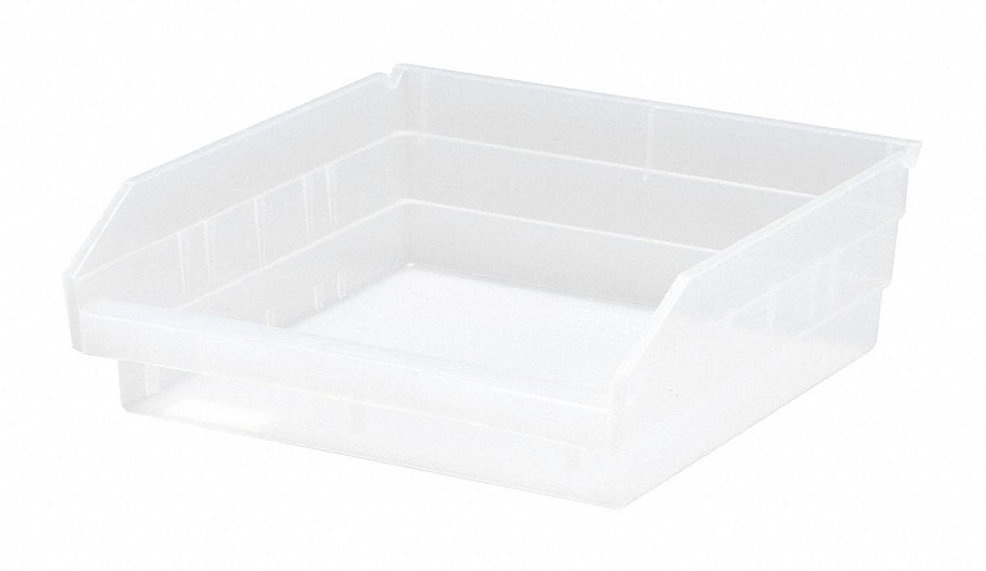Shelf Bin Clear Polypropylene 4 in
