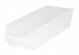 Shelf Bin Clear Polypropylene 4 in