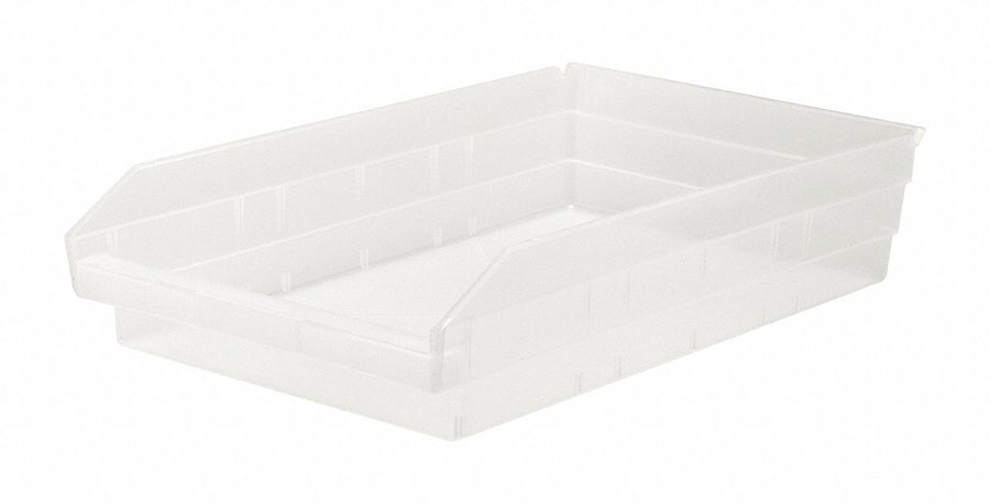 Shelf Bin Clear Polypropylene 4 in