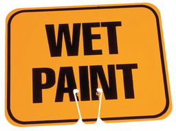 Traffic Cone Sign Org/Black Wet Paint