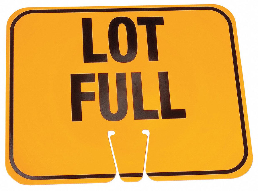 Traffic Cone Sign Org/Blk Lot Full
