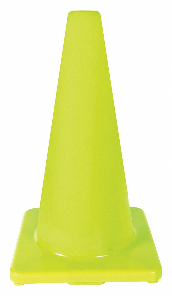 Traffic Cone 18 In.Fluorescent Lime