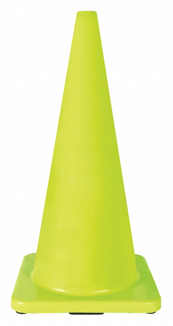 Traffic Cone 28 In.Fluorescent Lime