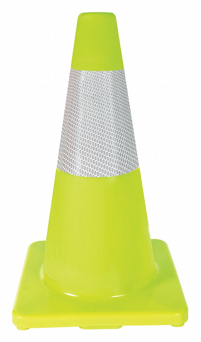 Traffic Cone 18 In.Fluorescent Lime