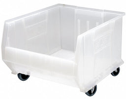 Mobile Bin Clear Polypropylene 11 in