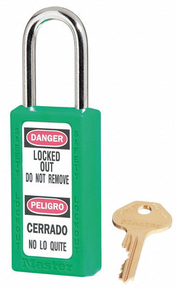 D5327 Lockout Padlock KA Green 3 H PK3