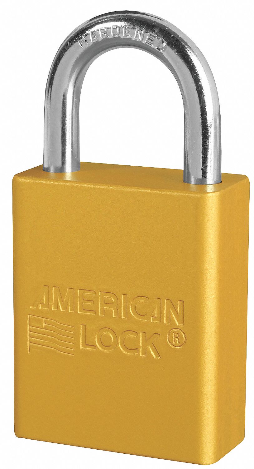 D5336 Lockout Padlock KA Yellow 1-7/8 H PK12