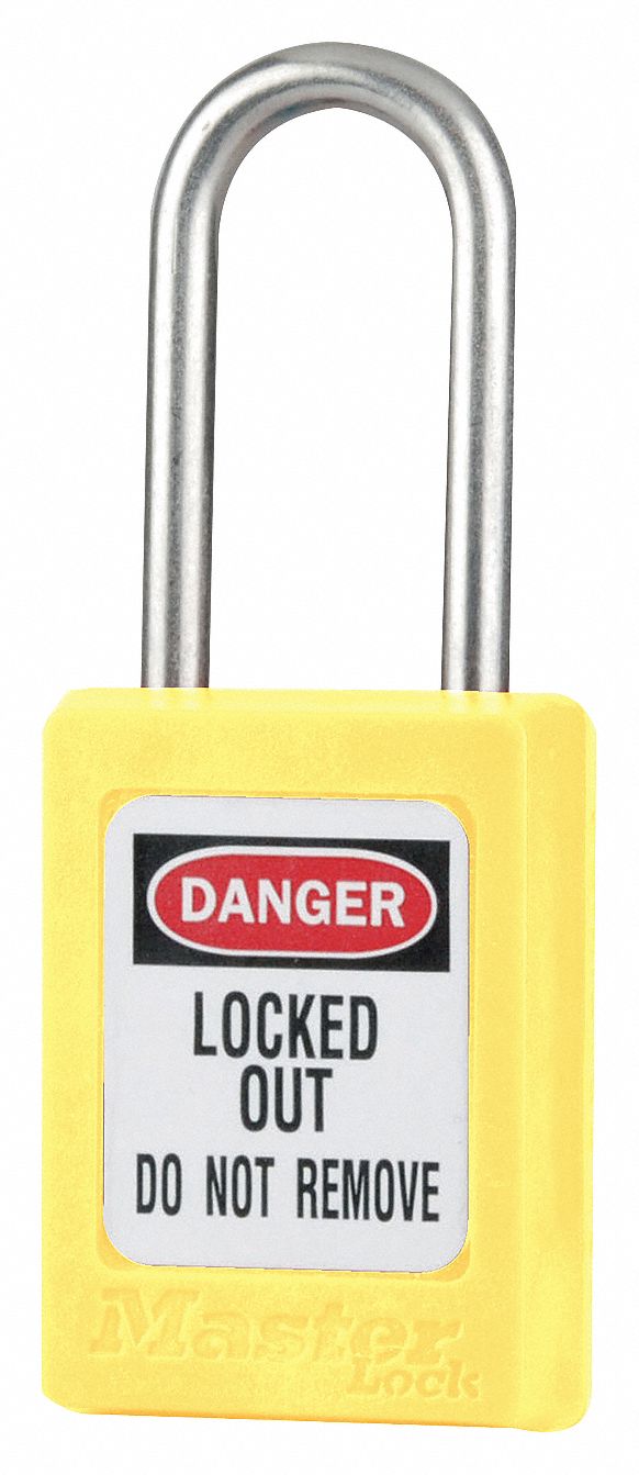 D5337 Lockout Padlock KD Yellow 1-7/8 H