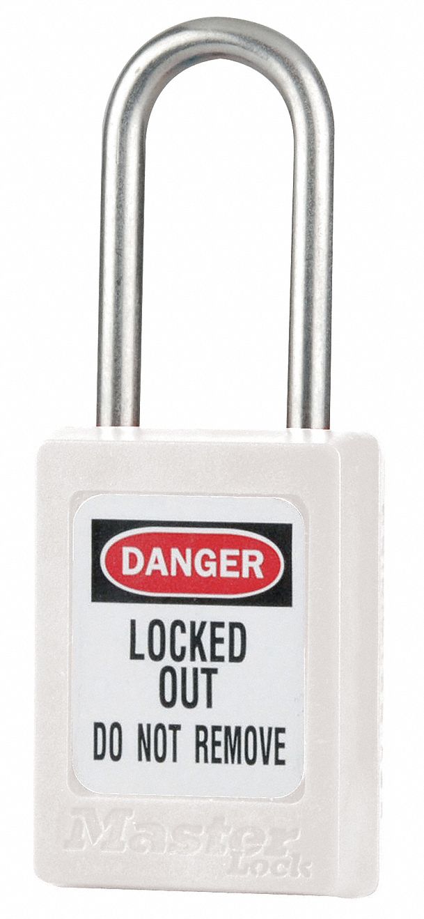 G6057 Lockout Padlock KD White 1-7/8 inH