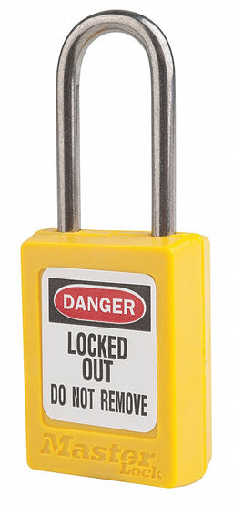 Lockout Padlock KA Yellow 1-13/16 H PK12