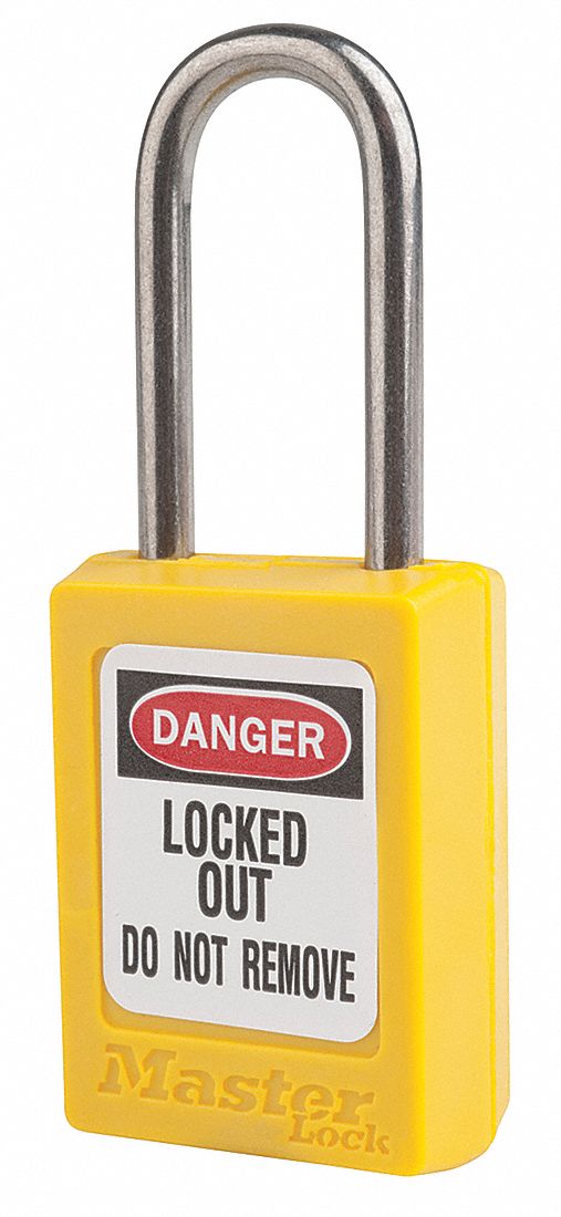 Lockout Padlock KA Yellow 1-13/16 H PK12