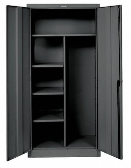 K4182 Storage Cabinet 78 x36 x18 Black 4Shlv