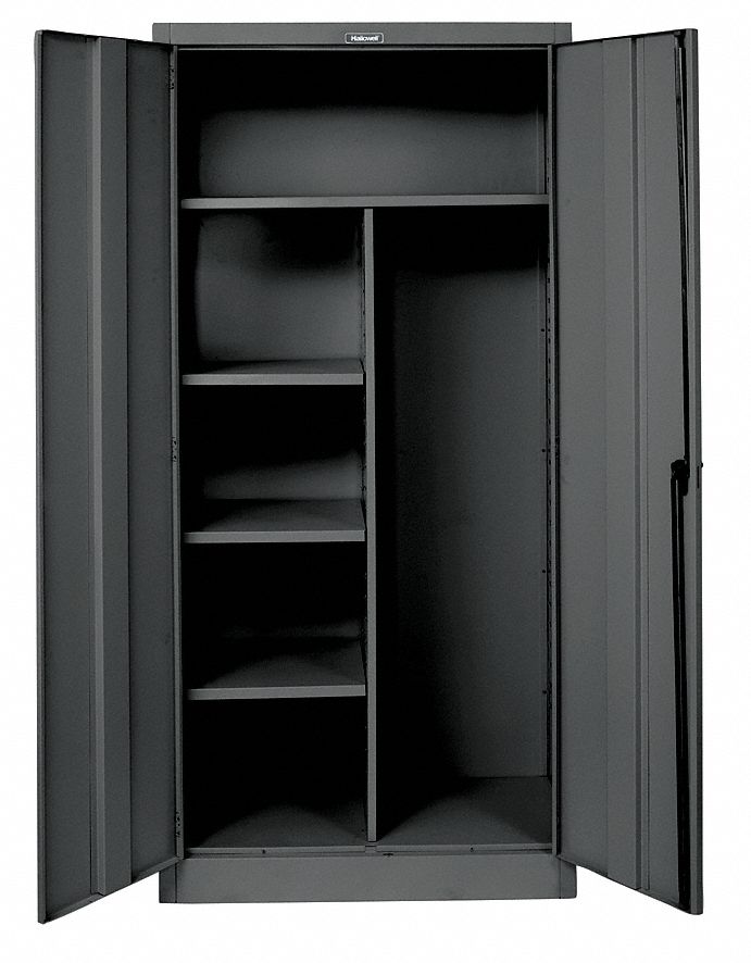 K4181 Storage Cabinet 78 x36 x18 Black 4Shlv