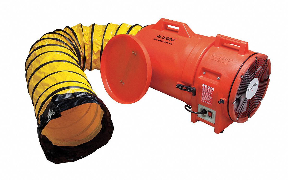 Confined Space Fan Orange 12 Diameter