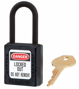 D5324 Lockout Padlock KA Black 1-3/4 H PK3