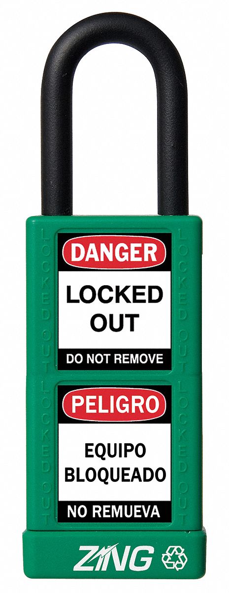 Lockout Padlock KD Green 3 H