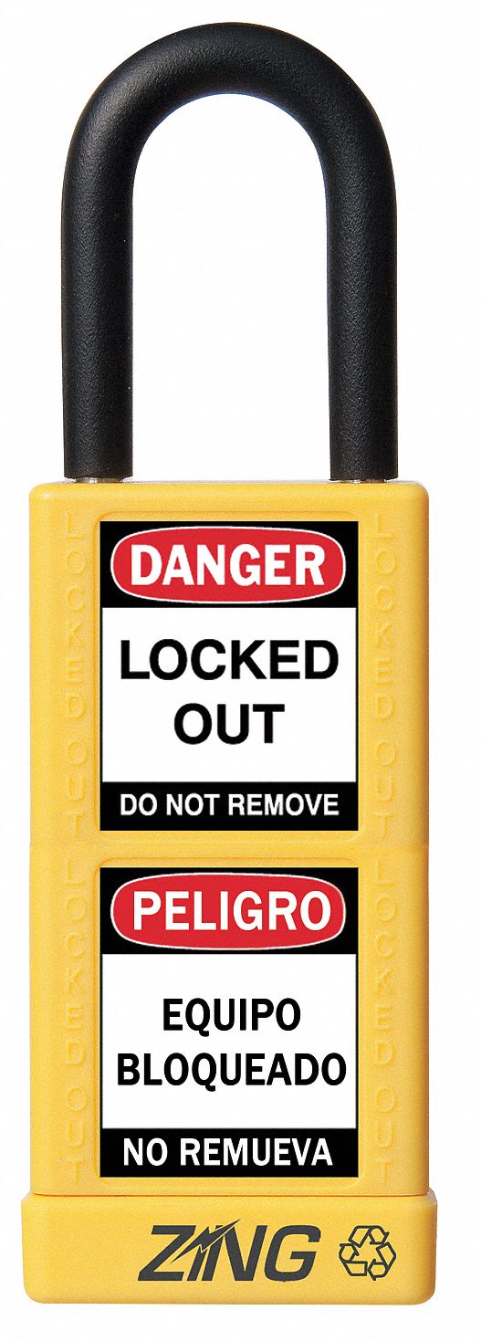 Lockout Padlock KD Yellow 3 H