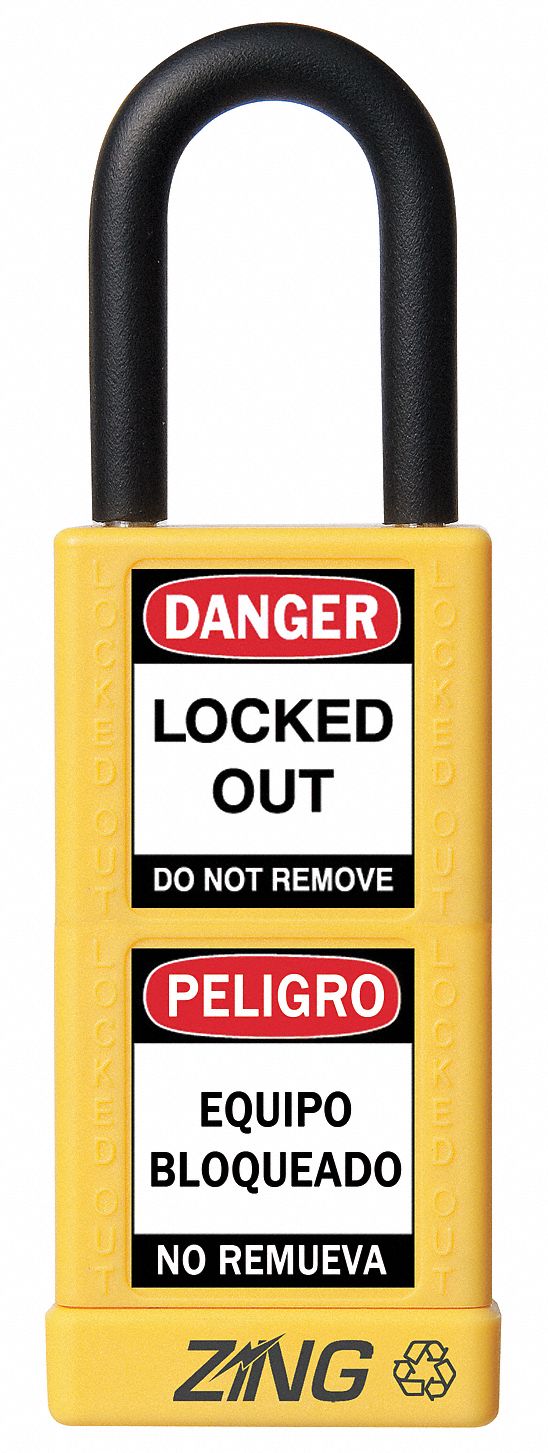 Lockout Padlock KA Yellow 3 H
