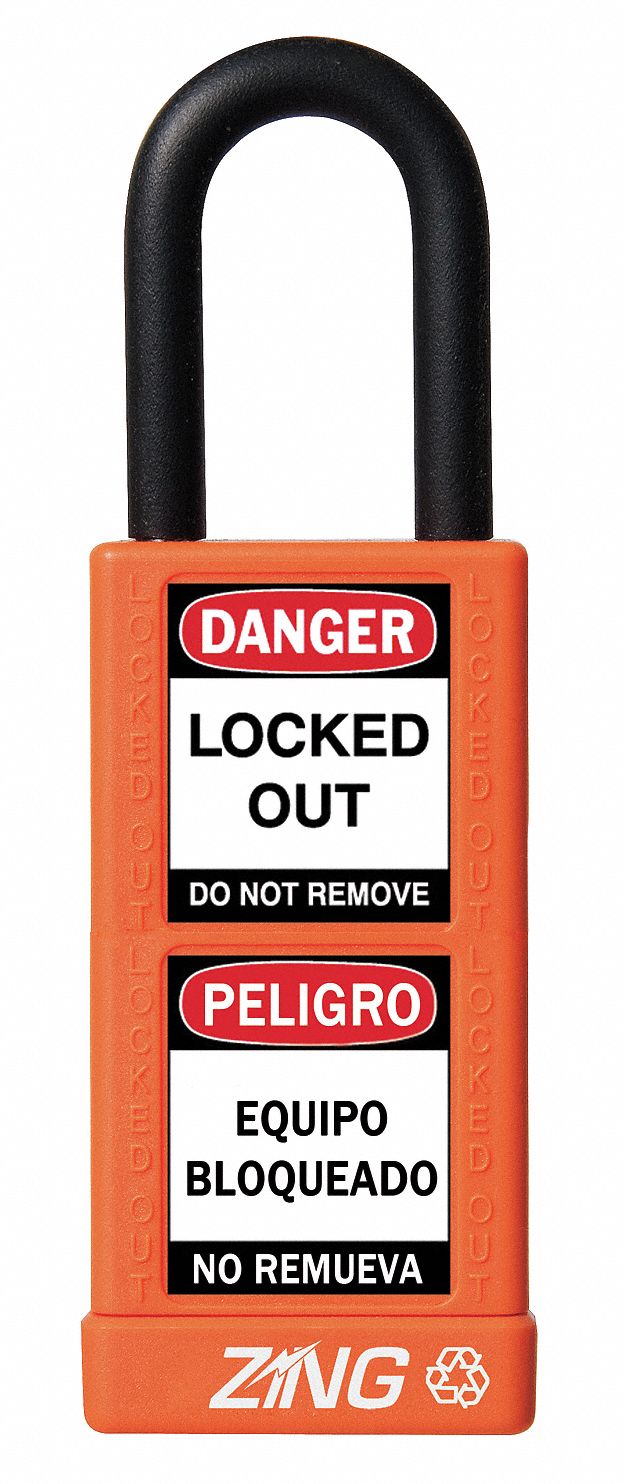 Lockout Padlock KD Orange 3 H