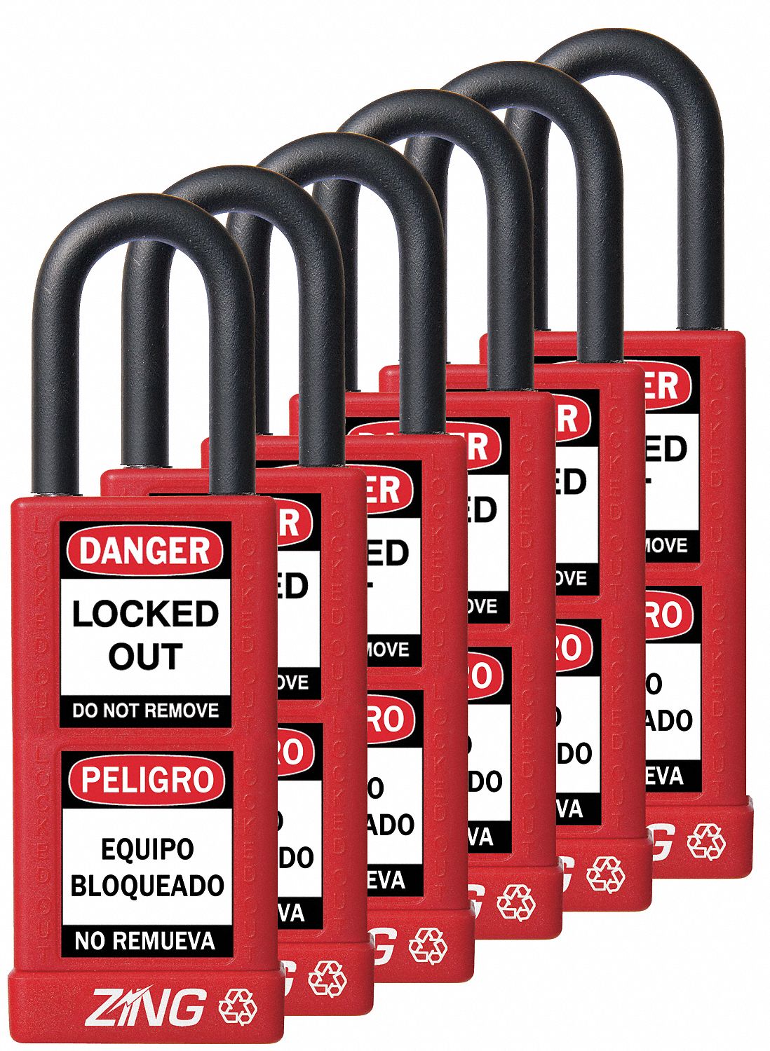 D7361 Lockout Padlock KA Red 3 H PK6