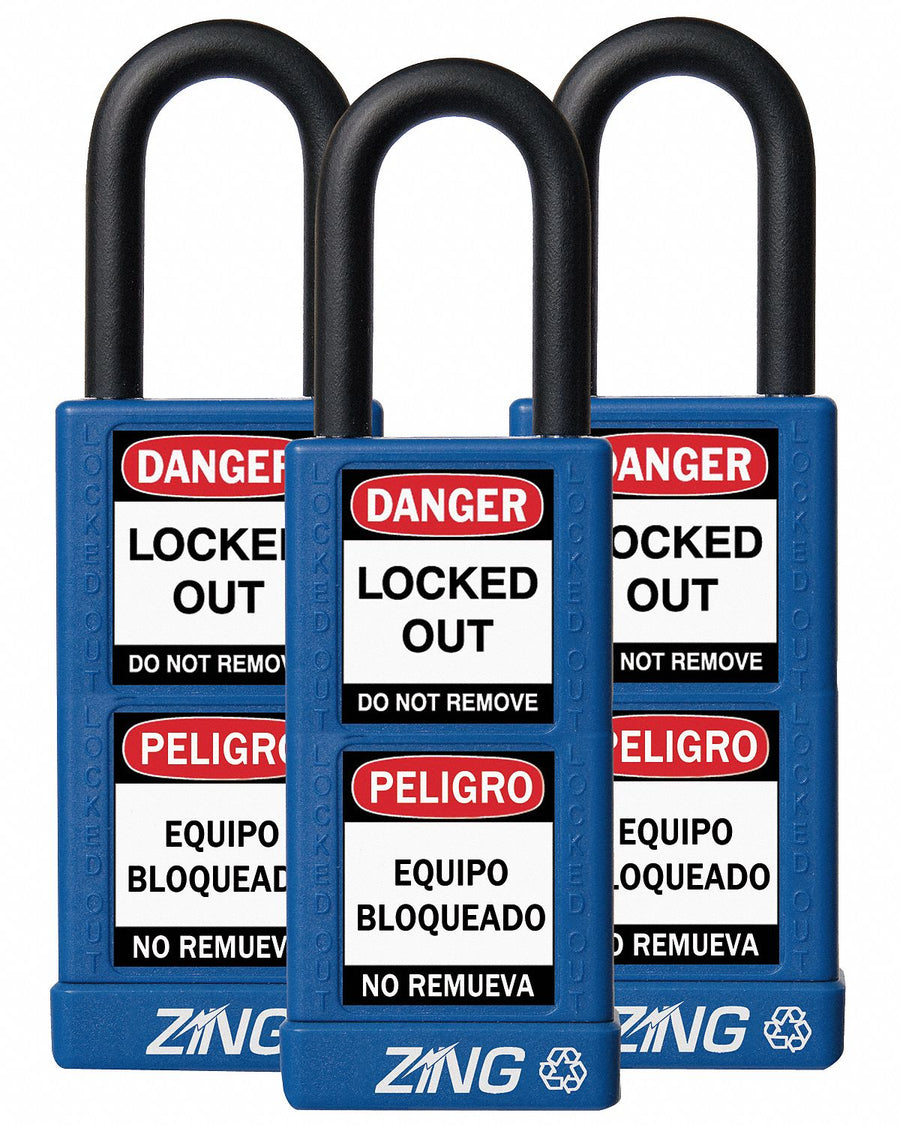 D7359 Lockout Padlock KA Blue 3 H PK3