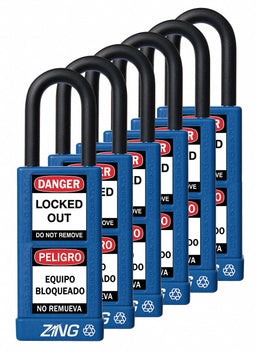 D7361 Lockout Padlock KA Blue 3 H PK6