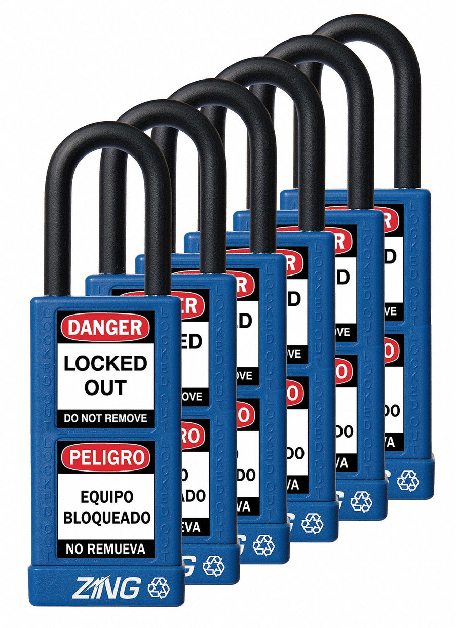 D7361 Lockout Padlock KA Blue 3 H PK6