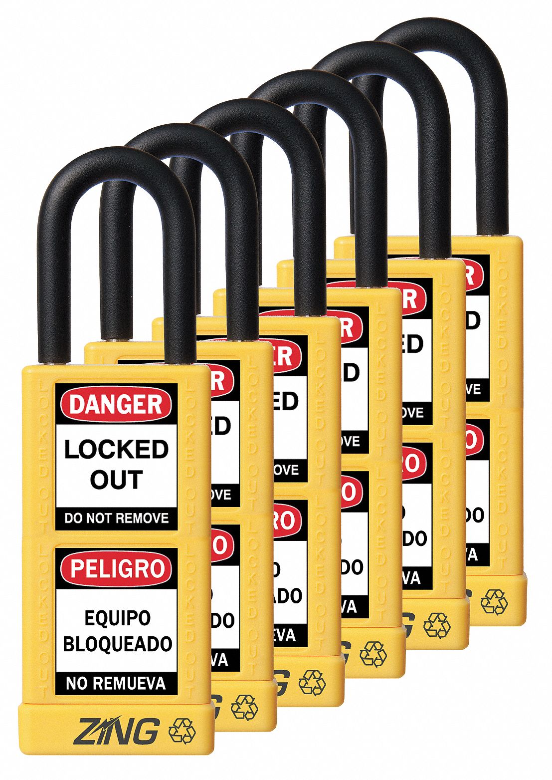 D7361 Lockout Padlock KA Yellow 3 H PK6