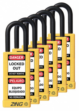 D7361 Lockout Padlock KA Yellow 3 H PK6