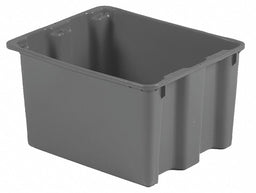 Stk and Nest Ctr Gray Solid Polyethylene