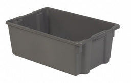 Stk and Nest Ctr Gray Solid Polyethylene