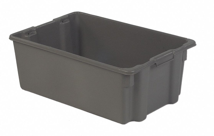 Stk and Nest Ctr Gray Solid Polyethylene