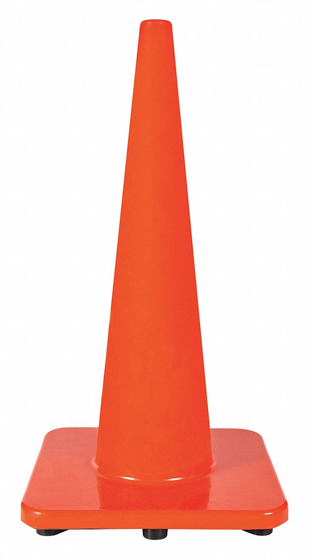 Traffic Cone PVC 28 in H Orange