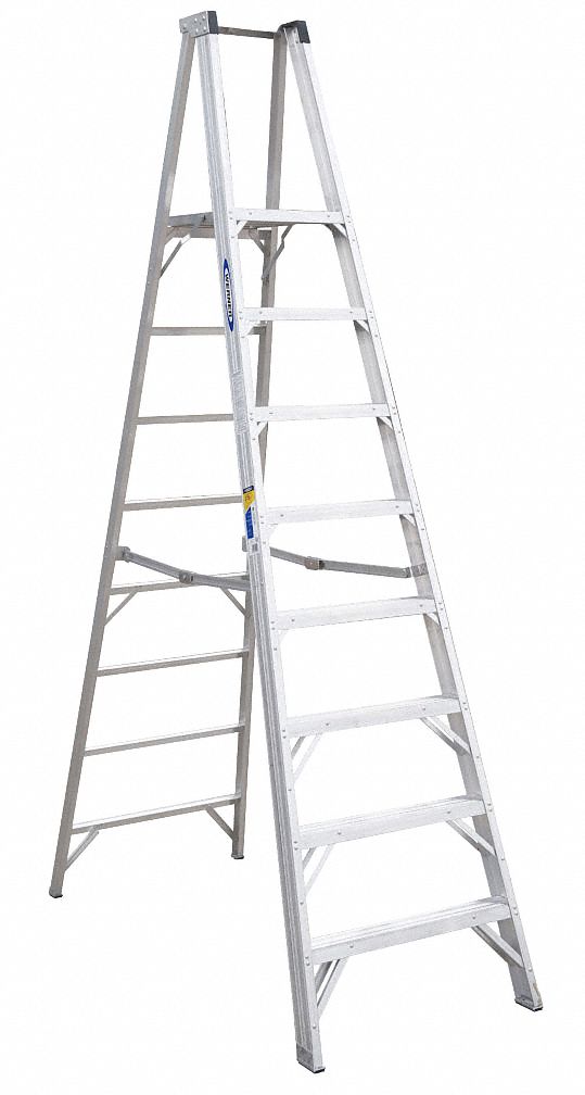 Platform Stepladder 8 ft Aluminum 375 lb