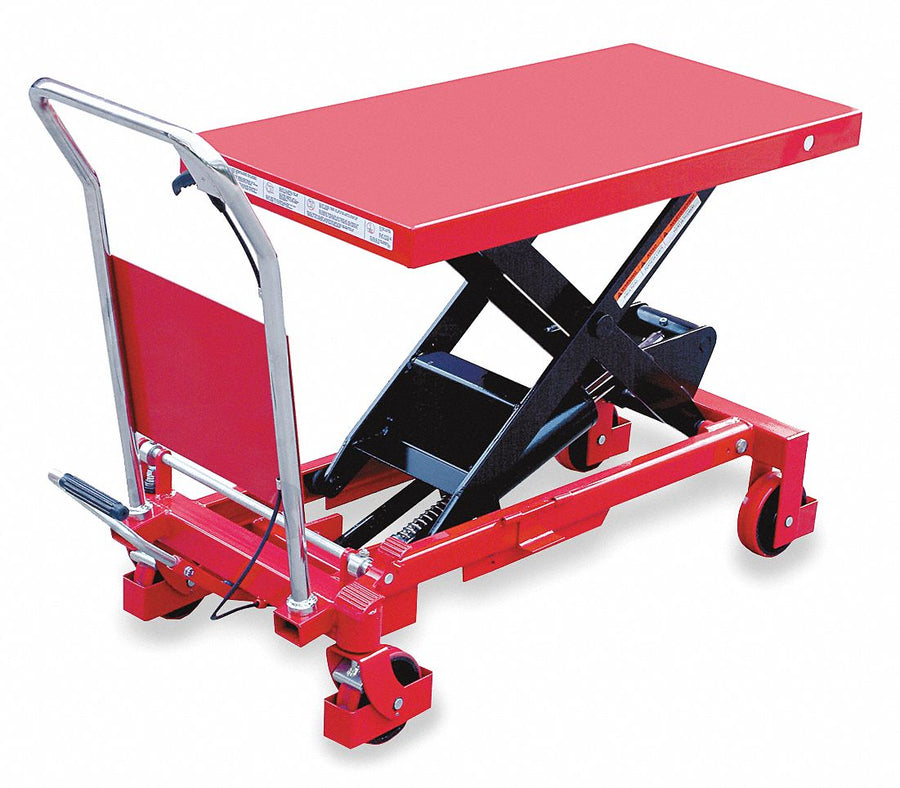 Scissor Lift Cart 2000 lb Steel Fixed