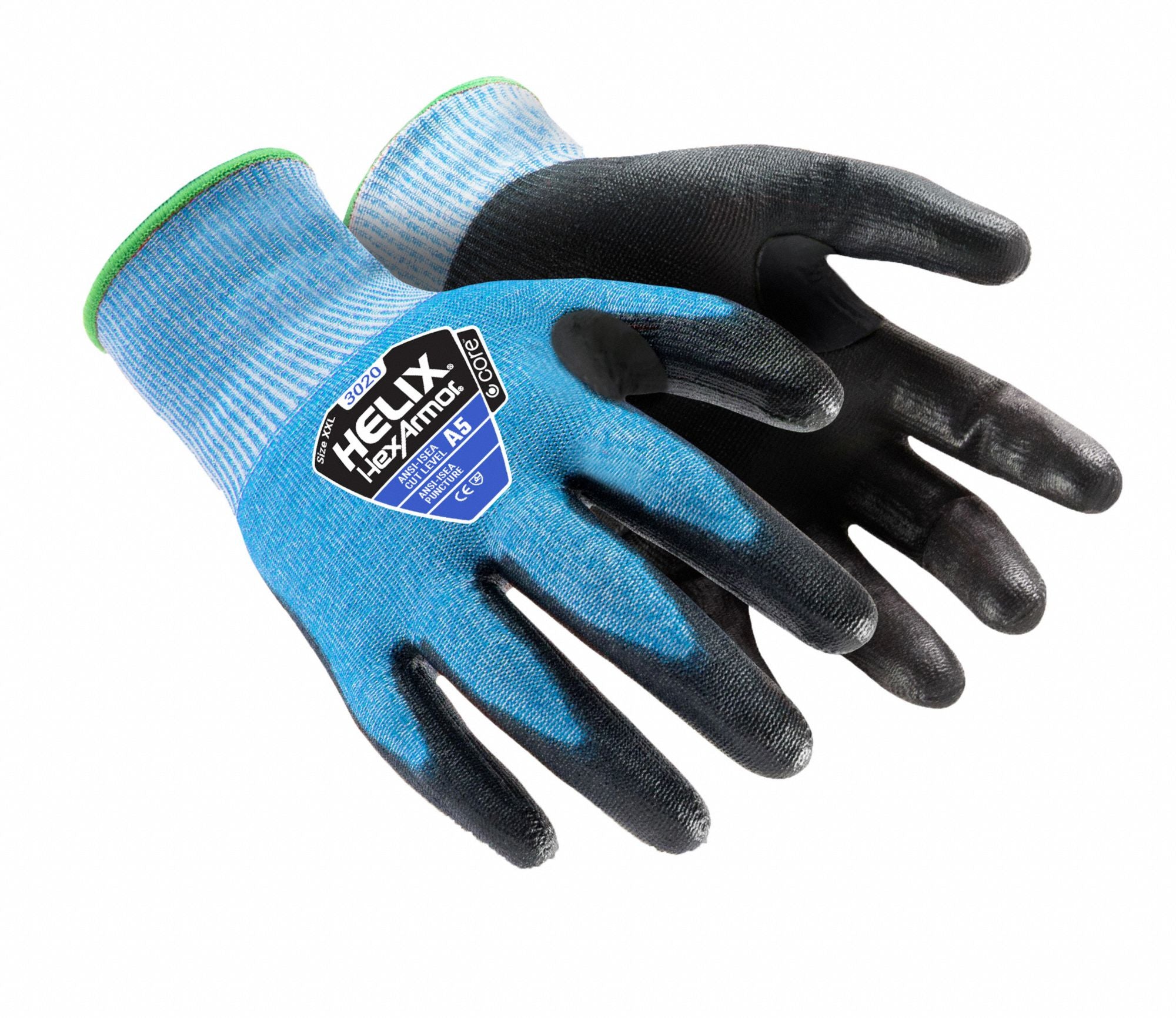 Safety Gloves Knit A5 XS Black/Blue PR