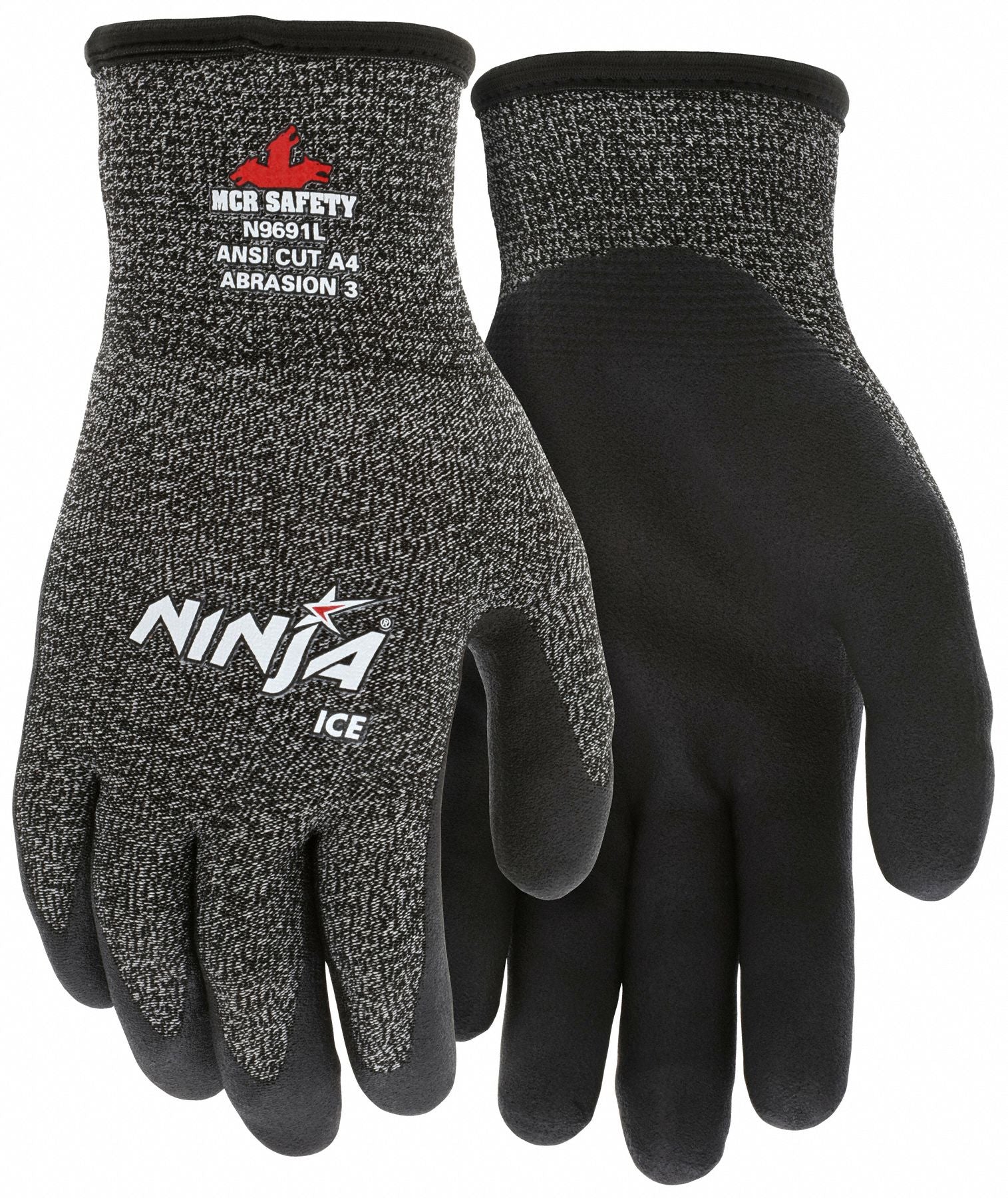 Gloves Glass/Synthetic Blk/White 2XL PR