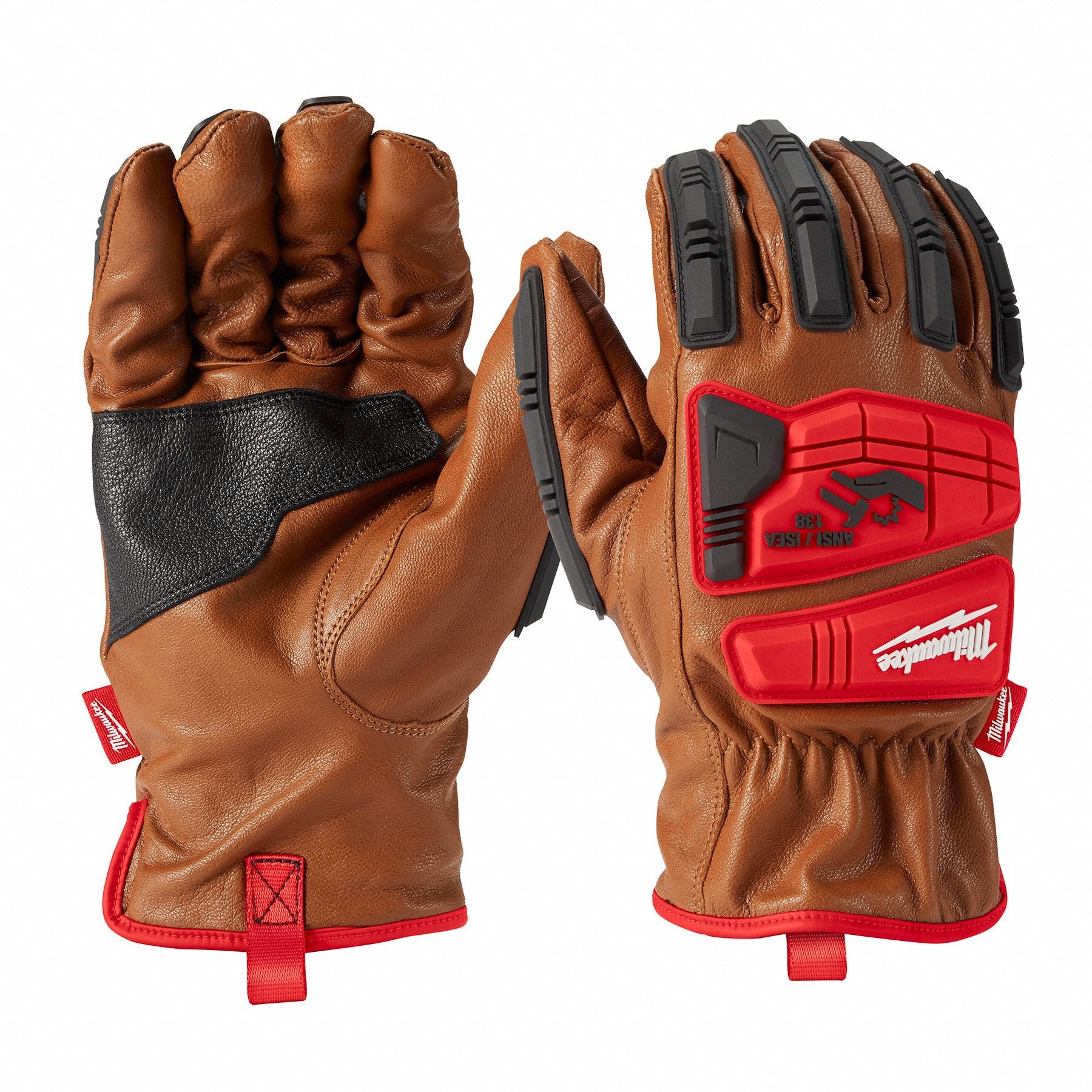 EA Work Gloves Color Black/Brown/Red 8 L