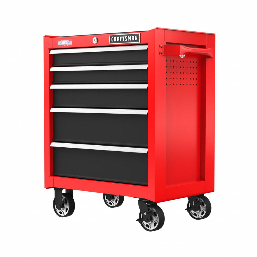 Cabinets 5 Drawers 18 D 34 H 26 W Red