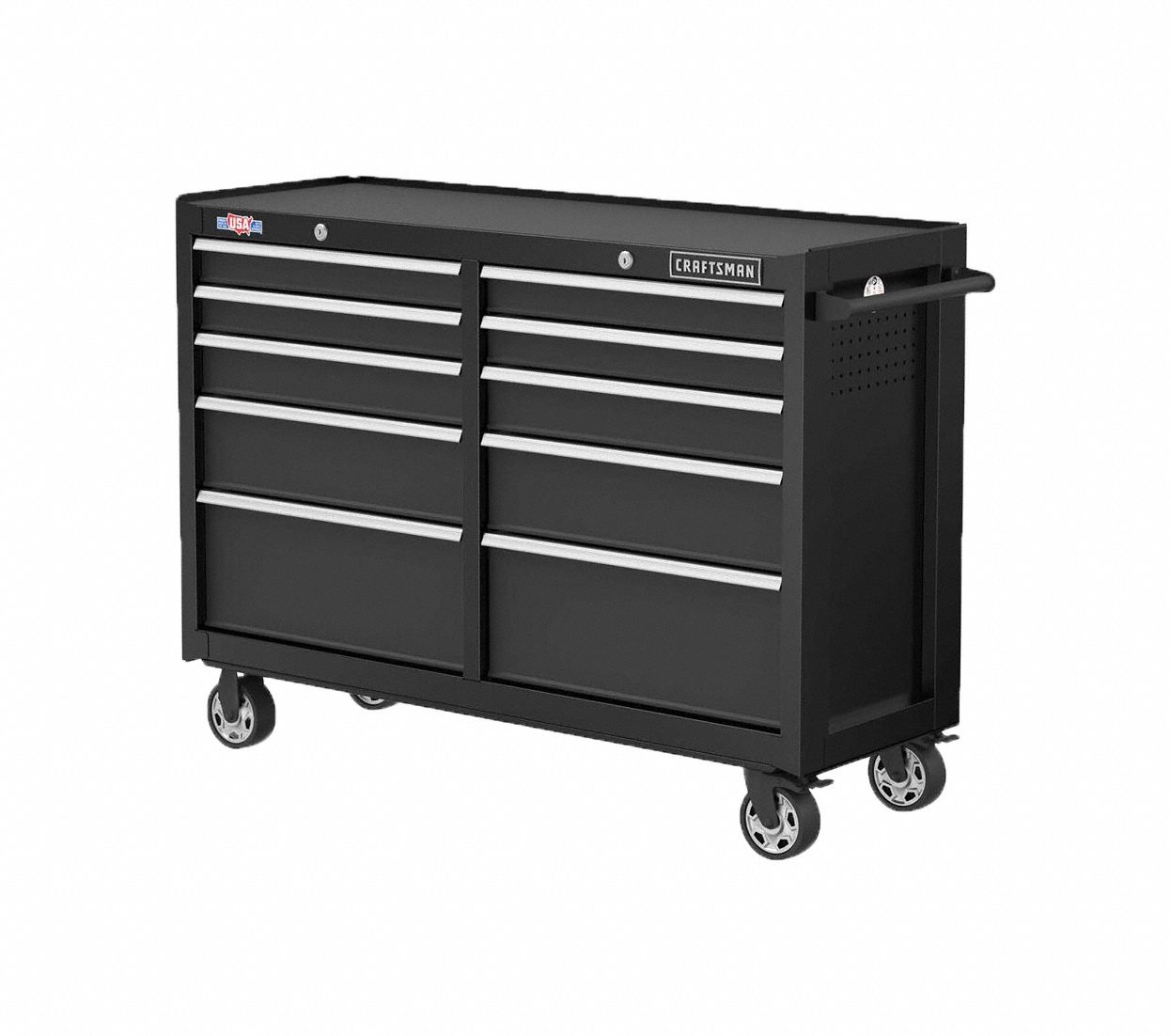 Cabinets 10 Drawers 18 D 52 W Black