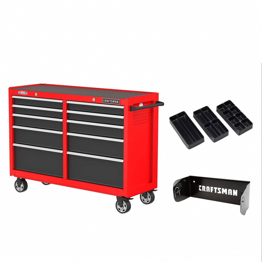 Cabinets 10 Drawers 52 W Red