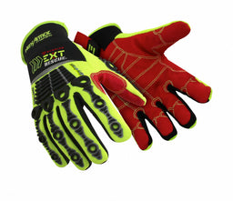 Safety Gloves Blk/Hi-Vis Grn/Red 3XL PR
