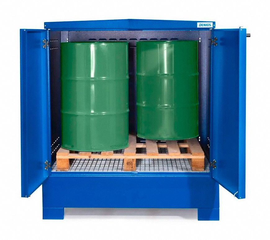 Hazmat Stations for 4 Drums Blue Keyed