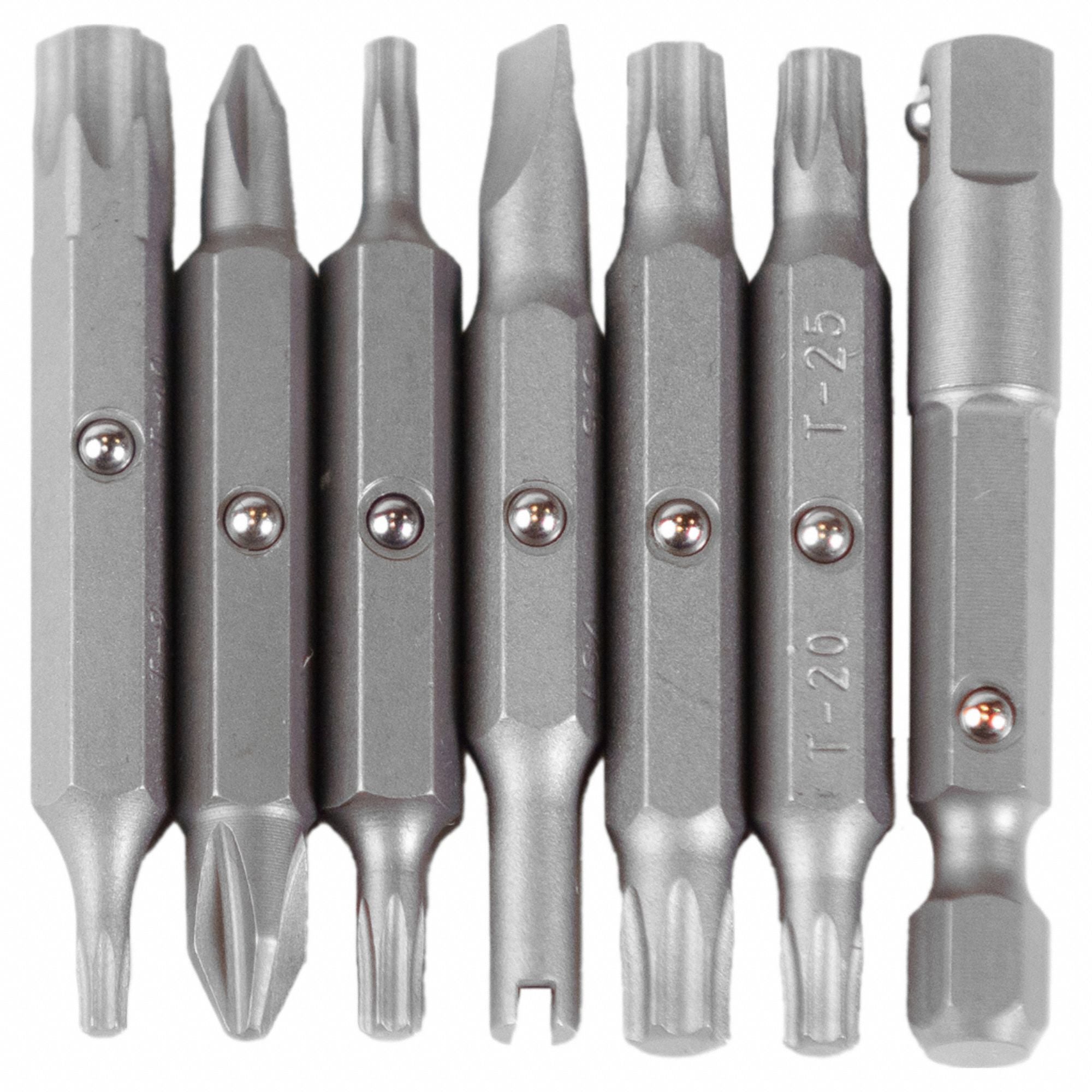 DriverBitSet 7pcs Steel Shank 1/4